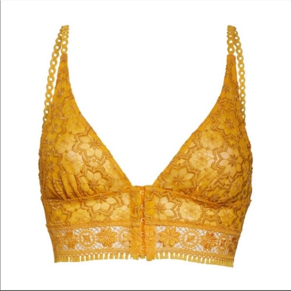 🆕 Free People Ella Soft Lace Longline Bralette - Picture 9 of 12